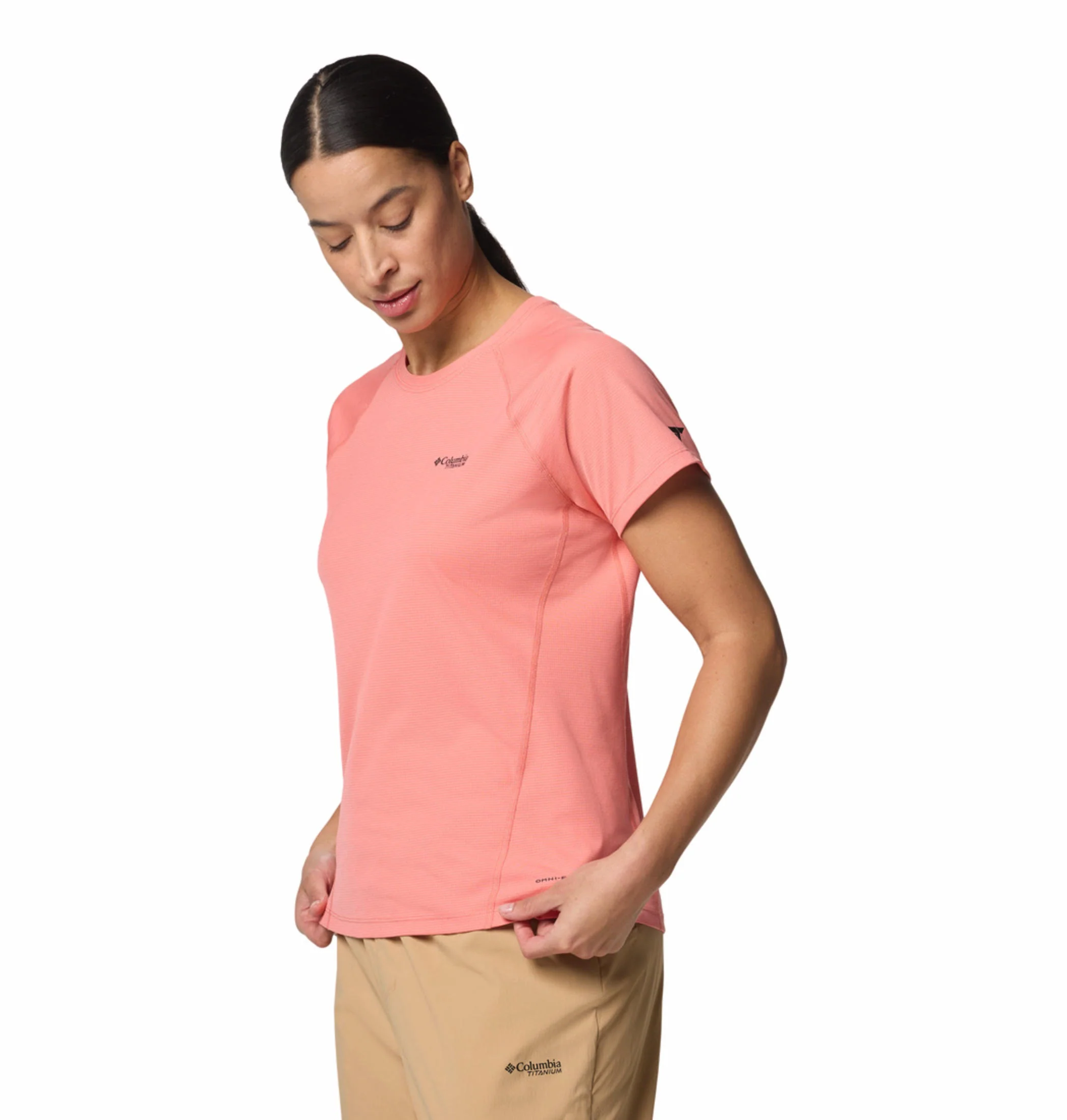 Columbia Women Pink Cirque River Pro SS Crew - Image 4